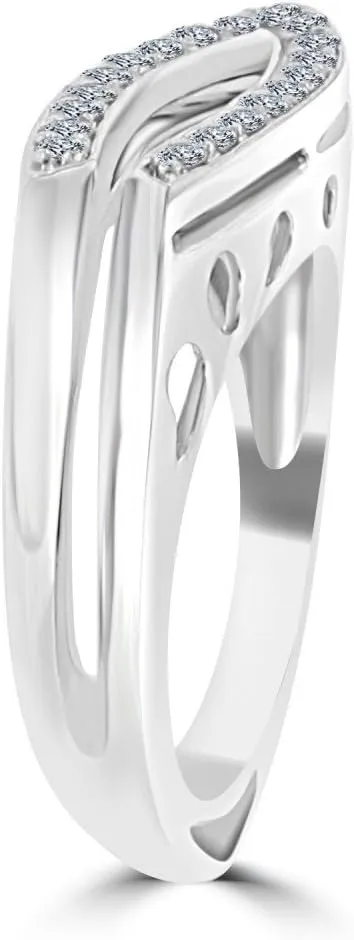 0.28 ct Ladies Round Cut Diamond Anniversary Wedding Band Ring (Color G Clarity SI-1) in Platinum