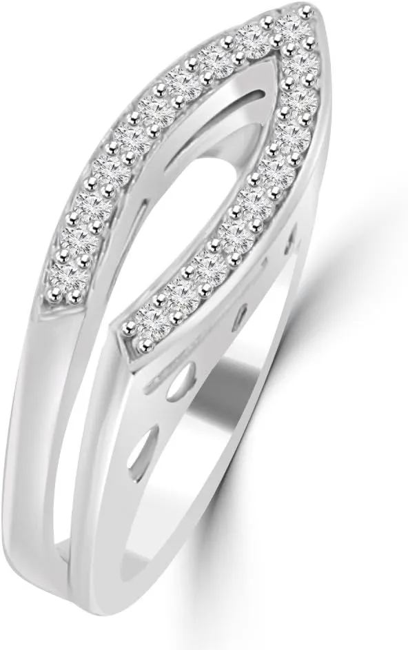 0.28 ct Ladies Round Cut Diamond Anniversary Wedding Band Ring (Color G Clarity SI-1) in Platinum
