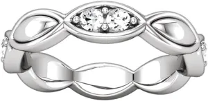 0.75 ct Ladies Round Cut Diamond Eternity Band Ring in Platinum