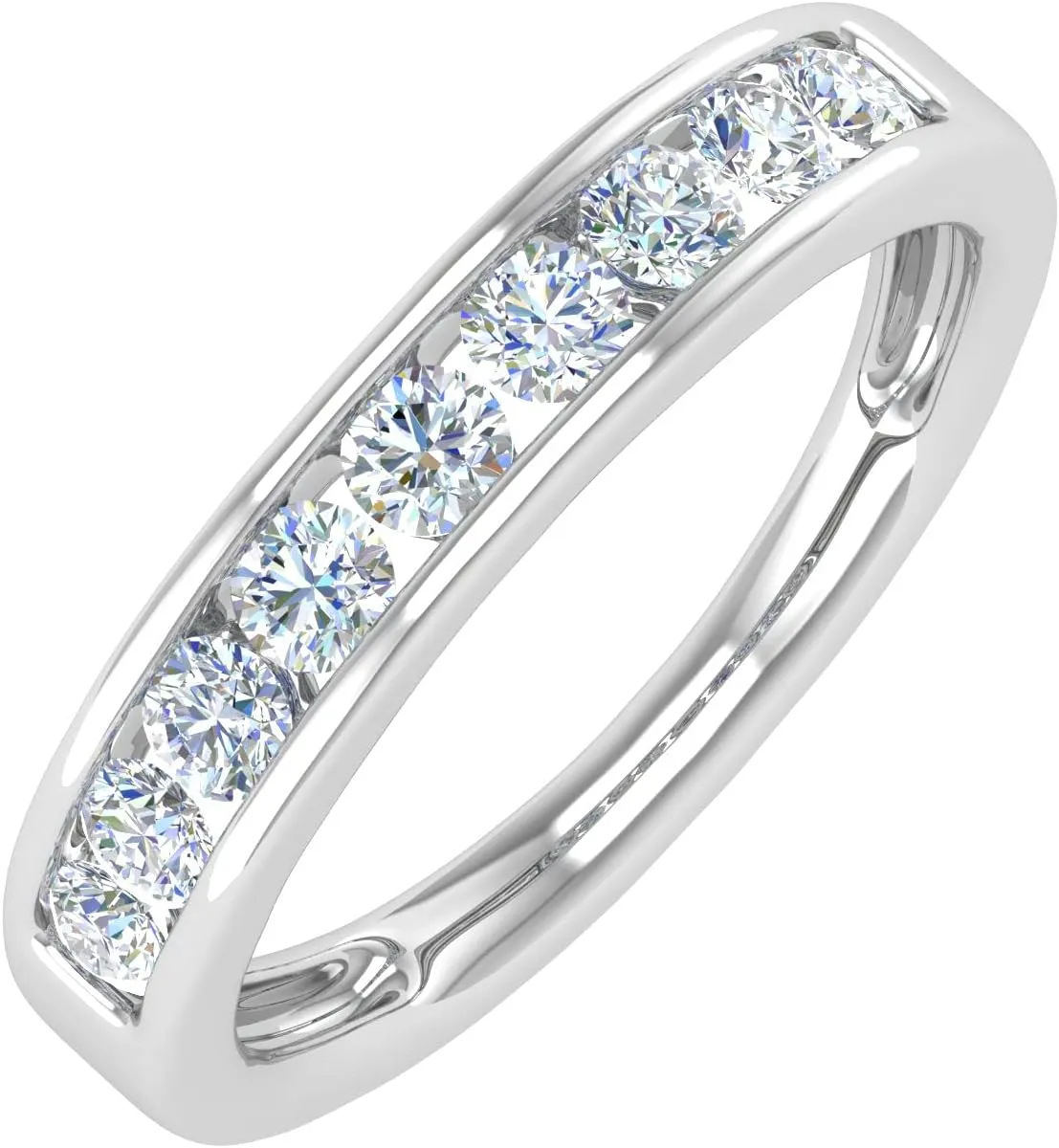 1/2 Carat Channel Set Diamond Wedding Band Ring in 14K Gold