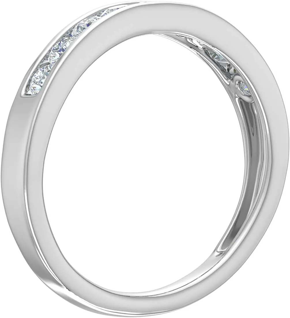 1/2 Carat Channel Set Diamond Wedding Band Ring in 14K Gold