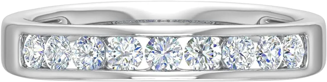 1/2 Carat Channel Set Diamond Wedding Band Ring in 14K Gold