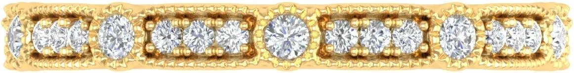 1/4 Carat Diamond Wedding Band Ring in 10K Gold