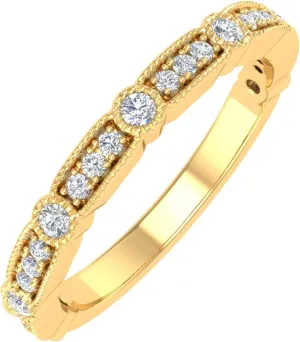 1/4 Carat Diamond Wedding Band Ring in 10K Gold