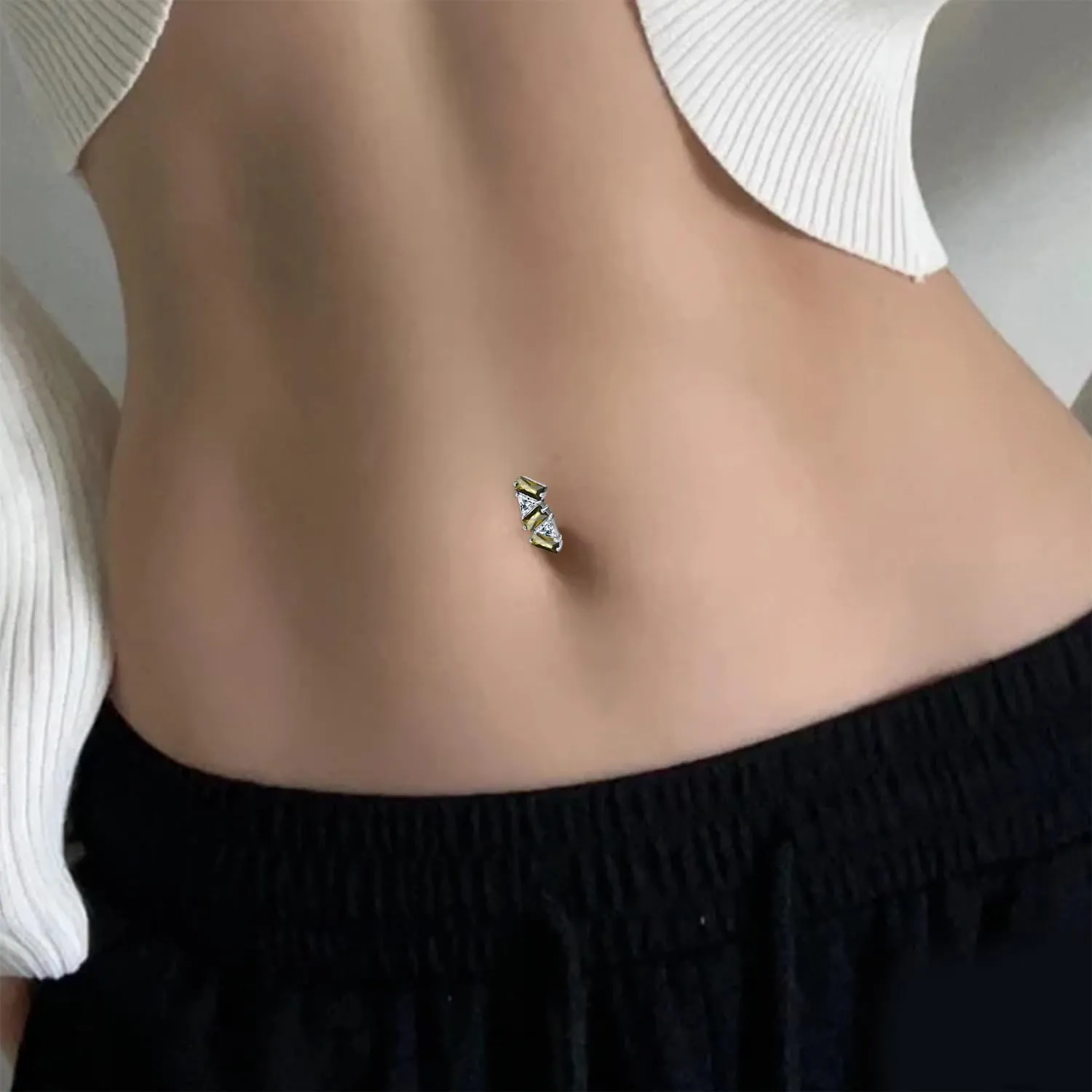 14G/18G Daisy Belly Button Ring Sterling Silver Daisy Flower Belly Button Ring 18 Gauge Daisy Navel Jewelry Gifts for Women