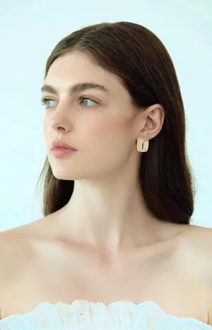 14K Cubic Zirconia Hoop Earring with 925 Sterling Silver Post Small Huggie Earrings for Women