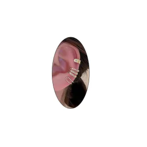 14k Gold Plated Ear Cuffs Set,Silver Geometric Minimalist Non Pierced Chunky Ear Clips for Women,Stackable Fake Cartilage Earrings (Gold)