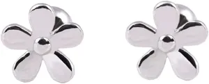 20g Mini Flower Cartilage Small Barbell Stud Earrings for Women Screw Back 925 Sterling Silver Tiny Ball Cute Sensitive Ears Hypoallergenic Tragus Helix Conch Piercing Sleeper Studs
