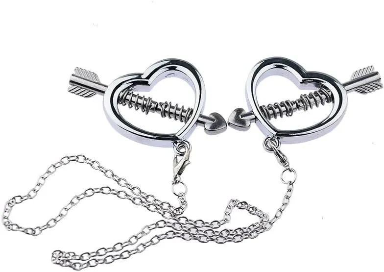2Pcs Fake Nipple Piercings Stainless Steel Non-Piercing Nipples Shields Rings Nipple Rings Nipple Jewelry Non Piercing for Women (Type 2)
