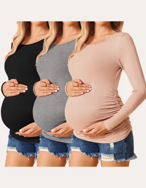 3 Pack Stretchy Maternity Tops (US Only)