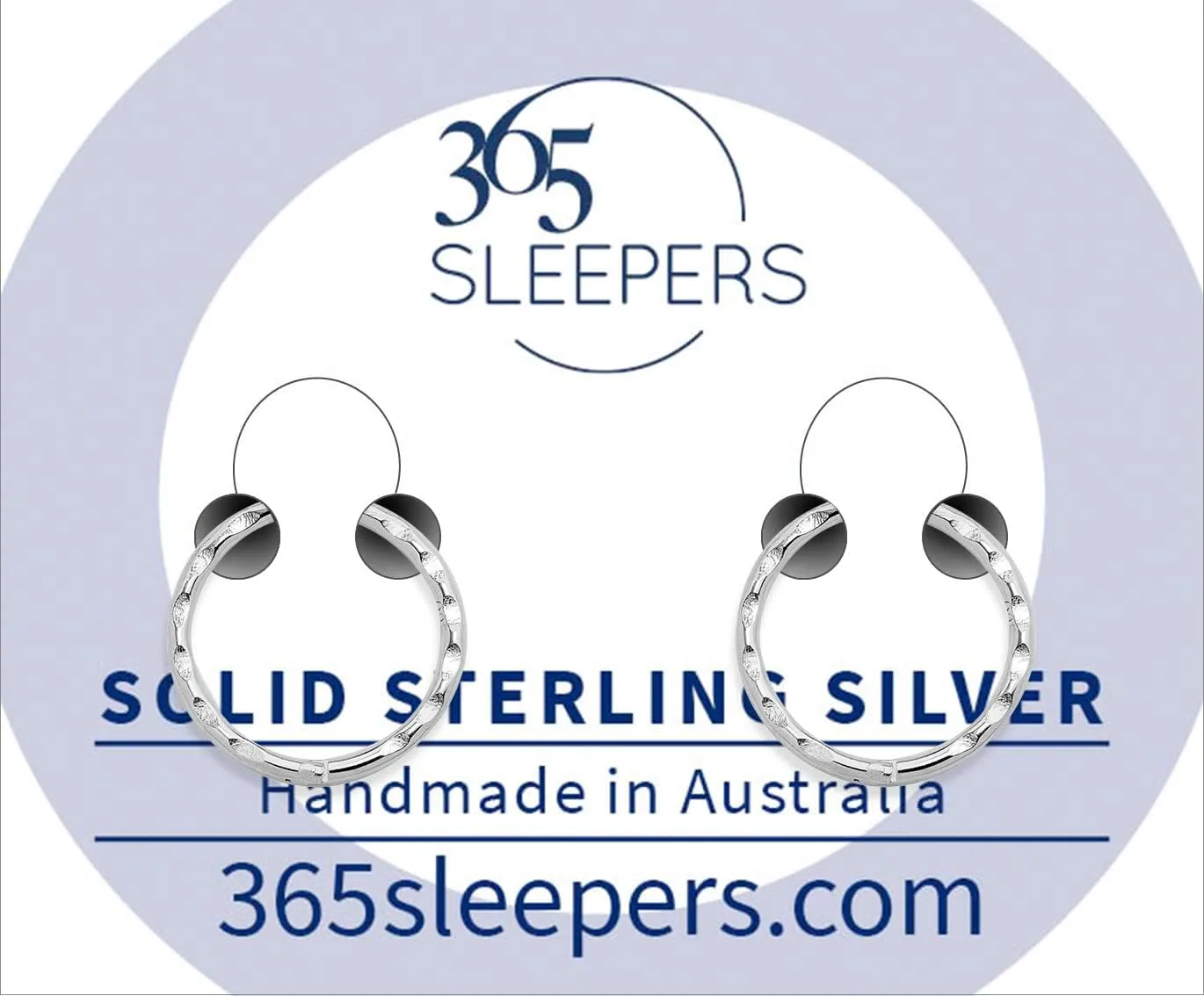 365 SLEEPERS 925 Solid Sterling Silver Australian Made 8mm - 14mm Faceted Hinged Sleeper Earrings Nose Lip Septum Tragus Hoop Segment Ring Nickel Free Hypoallergenic