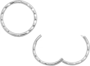 365 SLEEPERS 925 Solid Sterling Silver Australian Made 8mm - 14mm Faceted Hinged Sleeper Earrings Nose Lip Septum Tragus Hoop Segment Ring Nickel Free Hypoallergenic