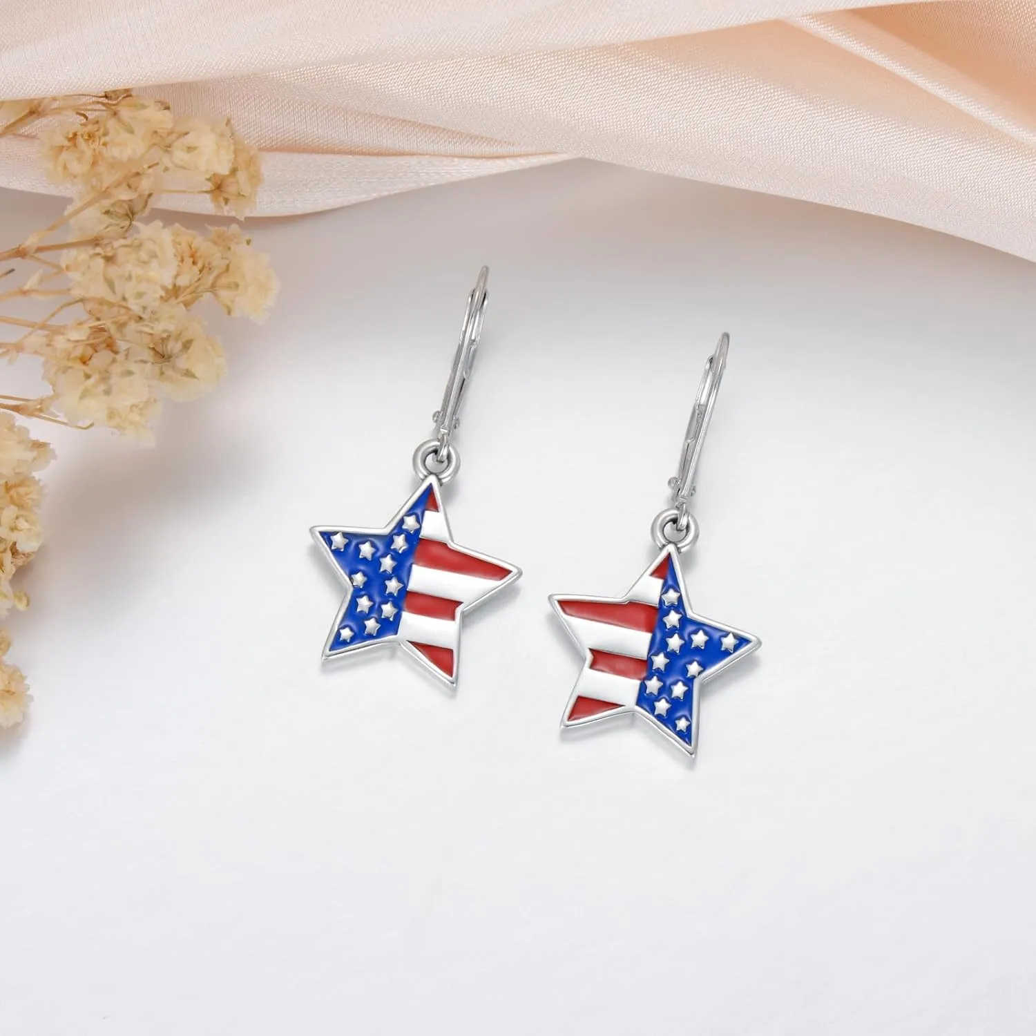 4th of July Earrings Patriotic Dangle Earrings Independence Day Jewelry Gifts for Women Daughters