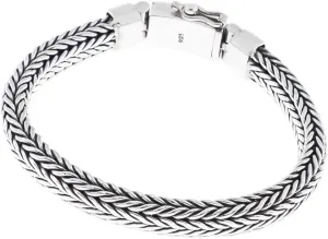 8mm Mens Braided Bali Handmade Chain 925 Sterling Silver Bracelet, 7-9"