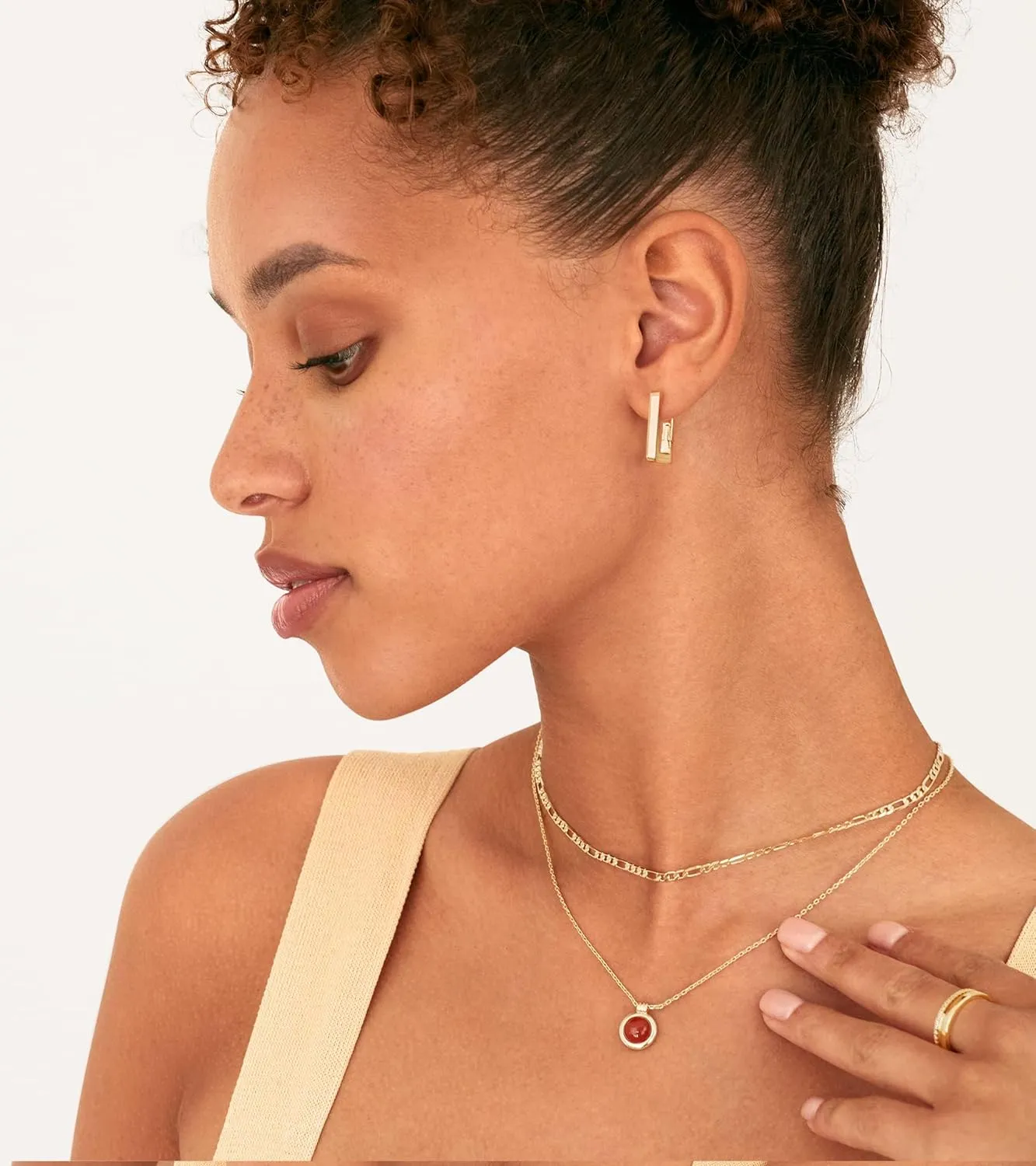925 Sterling Silver Hoop Earrings for Women Trendy Small Square Hypoallergenic 14K Gold Plated Hoop Earrings Geometric Minimalist Rectangle Hoops Earrings