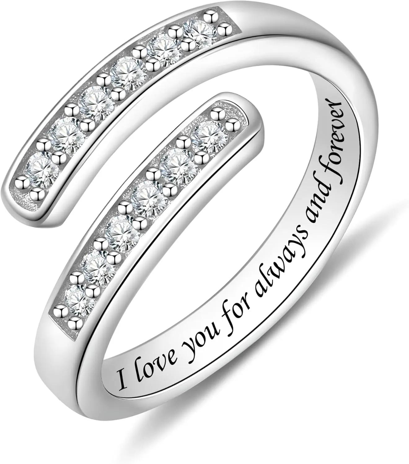 925 Sterling Silver Open Thumb Ring Inspirational Jewelry Rings Adjustable Ring for Women Men