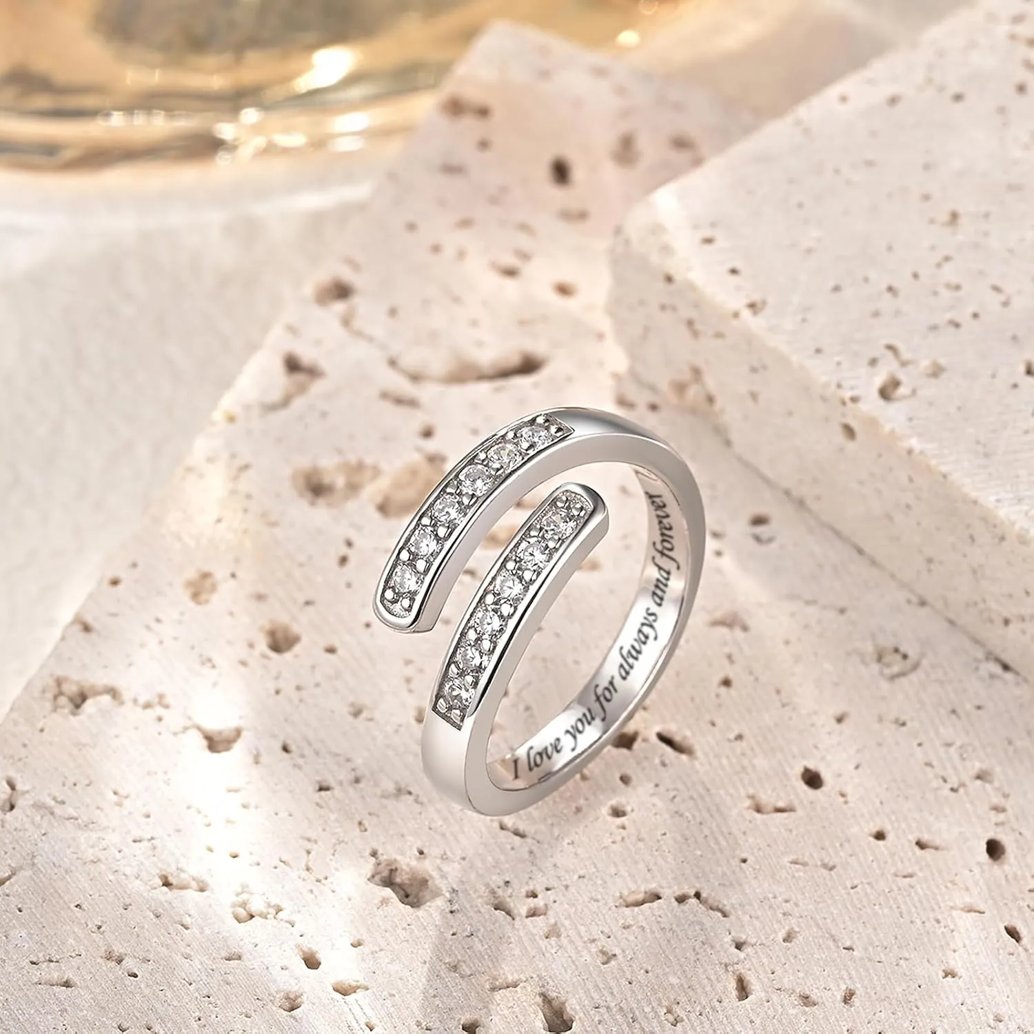 925 Sterling Silver Open Thumb Ring Inspirational Jewelry Rings Adjustable Ring for Women Men