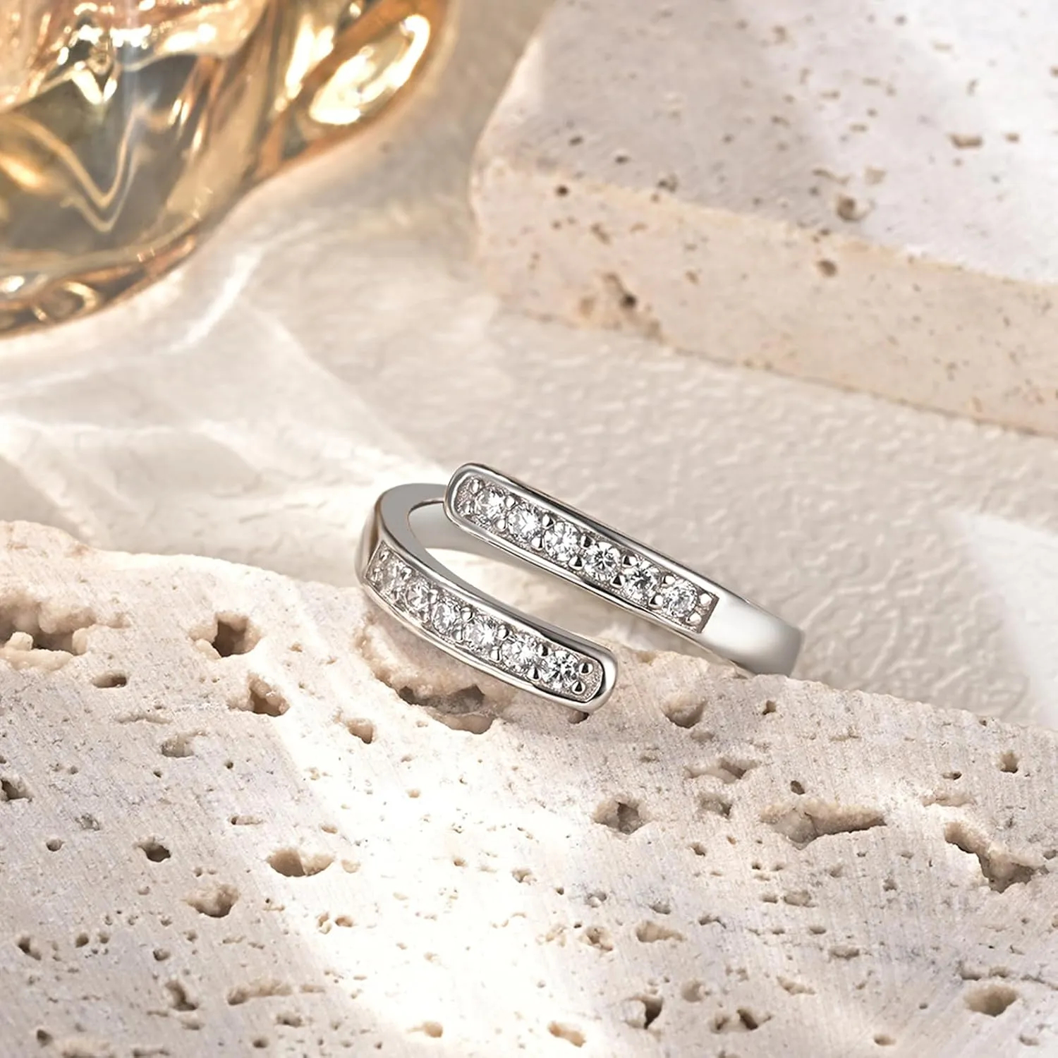 925 Sterling Silver Open Thumb Ring Inspirational Jewelry Rings Adjustable Ring for Women Men