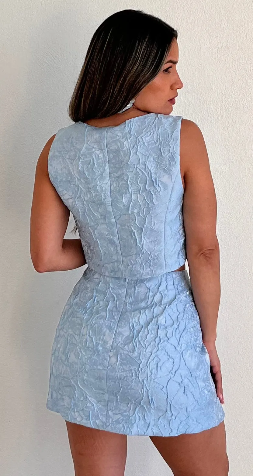 Aesthetic Confidence Jacquard Skort Set