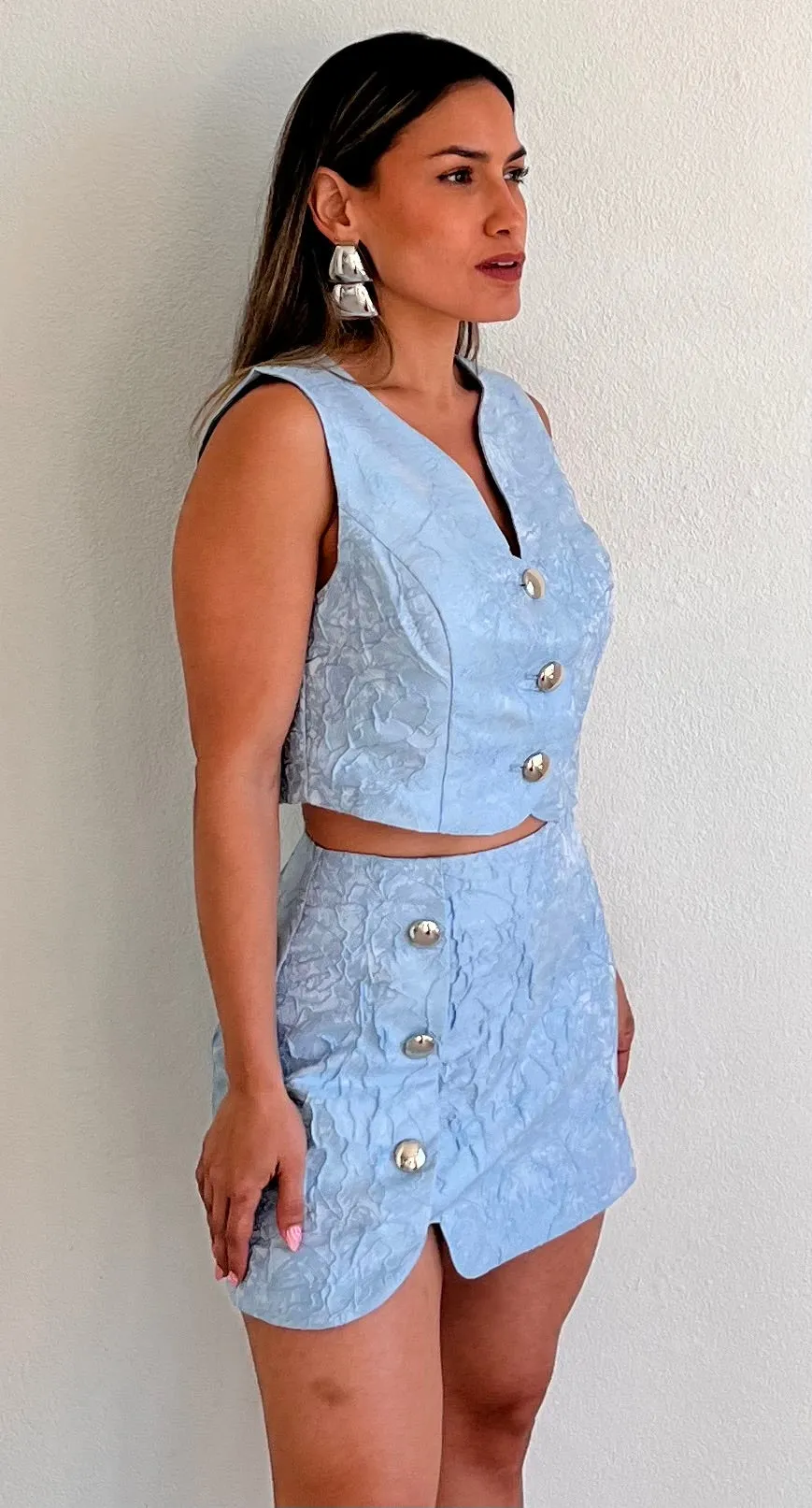 Aesthetic Confidence Jacquard Skort Set