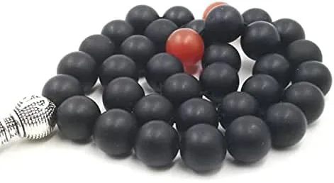 albasha Tasbih Black Frosted Agate Leather tassel muslim 33 66 99 prayer bead bracelets islamic men accessories eid gift