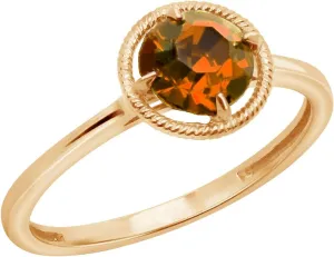 Amazon Essentials 10k Gold Imported Crystal March Birthstone Ring (previously Amazon Collection)