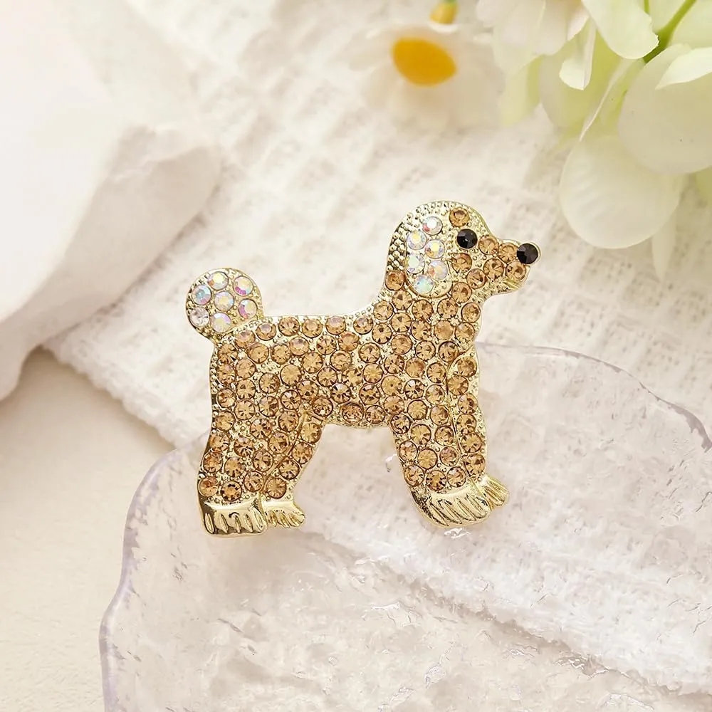 Animal Brooch Pins for Women Puppy Dog Rhinestone Brooch Costume Accessories Suit Collar Sweaters Dresses Jackets Decor Festival Jewelry Gifts for Pet Lover
