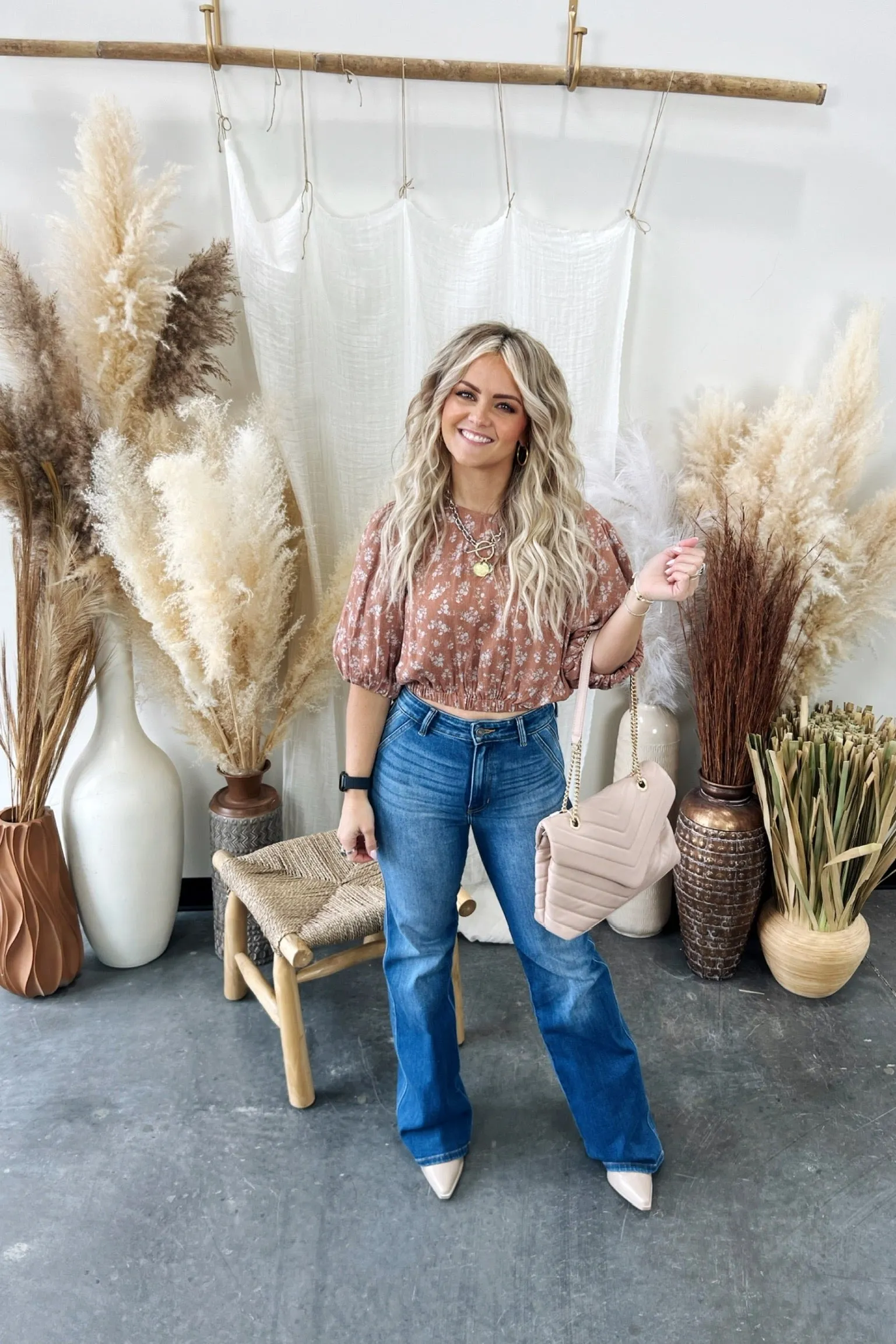 Ansley Crop Blouse - FINAL SALE