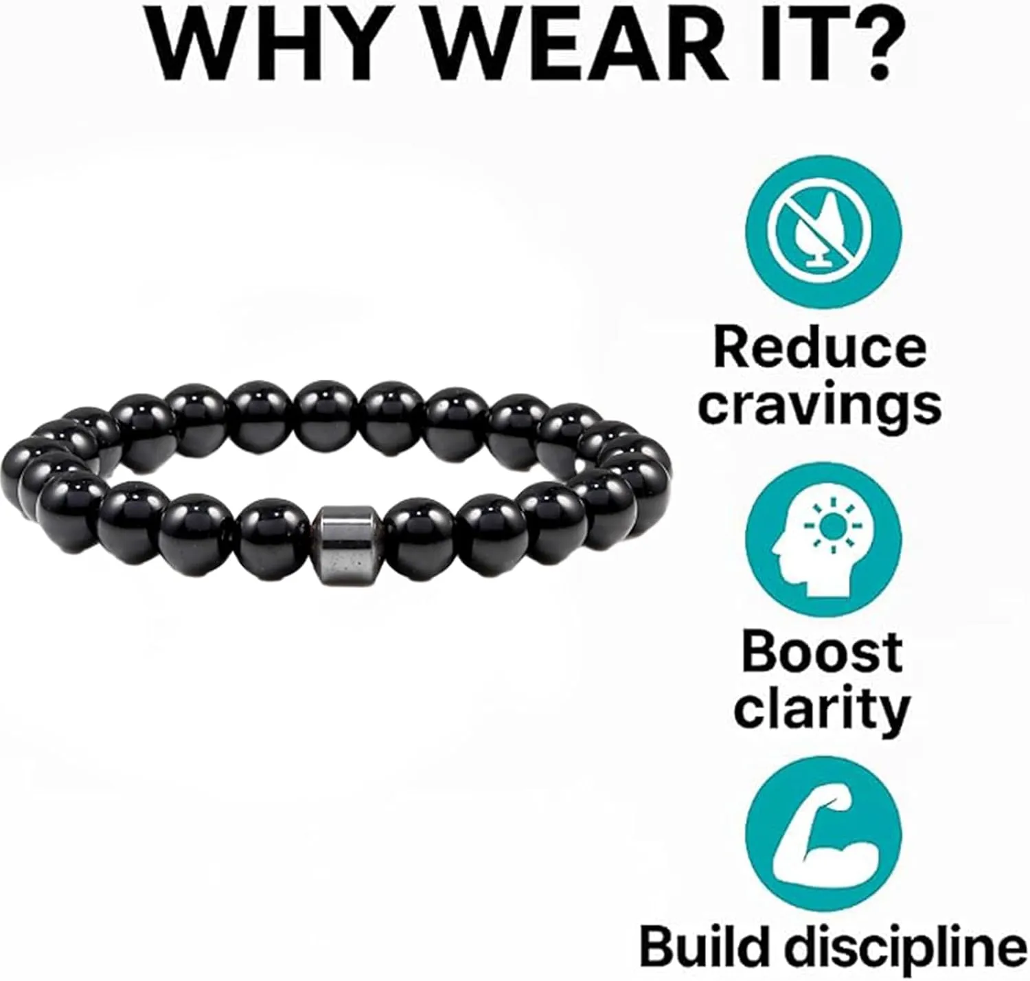 Anti Smoking Bracelet for Women Men, 3 PCS Quit Smoking Bracelet, Adjustable Anti Anxiety Nature Stone Bracelet Smoking Cessation Bracelets