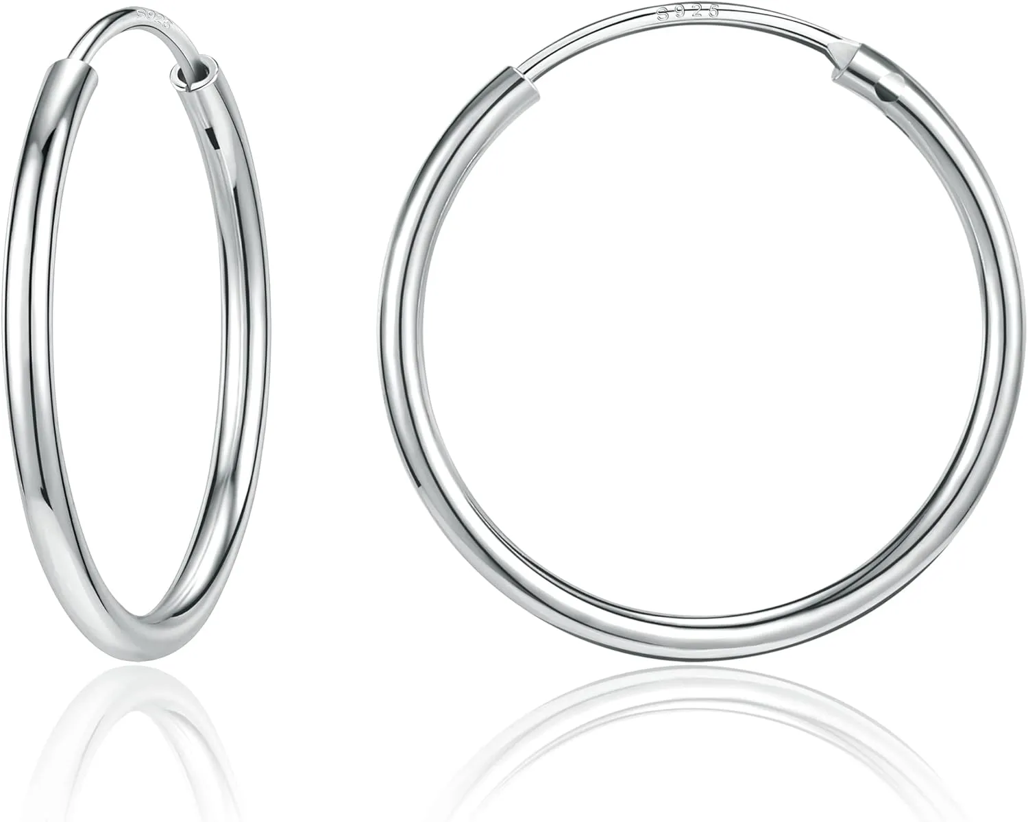 AoedeJ Sterling Silver Hoop Earrings Hypoallergenic Hoop Earrings Comfy Sleeper Tiny Cartilage Earrings for Women Men