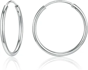 AoedeJ Sterling Silver Hoop Earrings Hypoallergenic Hoop Earrings Comfy Sleeper Tiny Cartilage Earrings for Women Men
