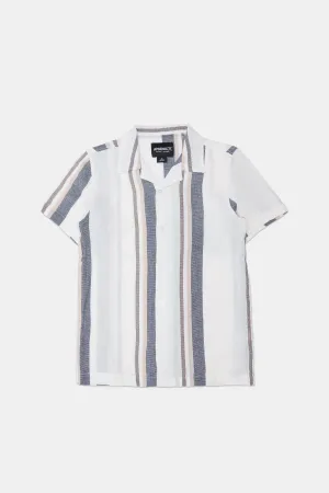 Arsenic Youth Striped Gauze Button-up