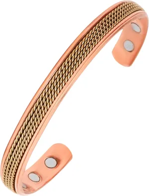 Art Of Creation Pure Copper Bracelet Solid Cuff Bangle Adjustable Bracelets | Handmade Kada For Men and Women | India Pattern