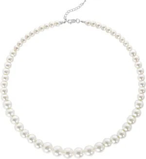 BABEYOND Round Imitation Pearl Necklace Wedding Pearl Necklace for Brides (Diameter of Pearl 6-12mm)
