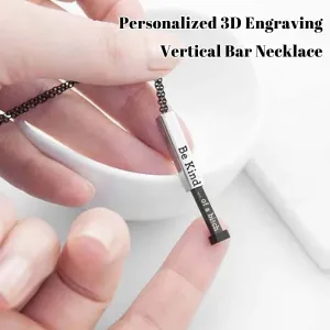 Be Kind Of A B Necklaces For Women with Hidden Message Necklace Be Kind Of A B 3D Engraving Vertical Bar Necklace Best Friend Necklace Stainless Steel Square Tubes Pendant To Best Friends Sisters