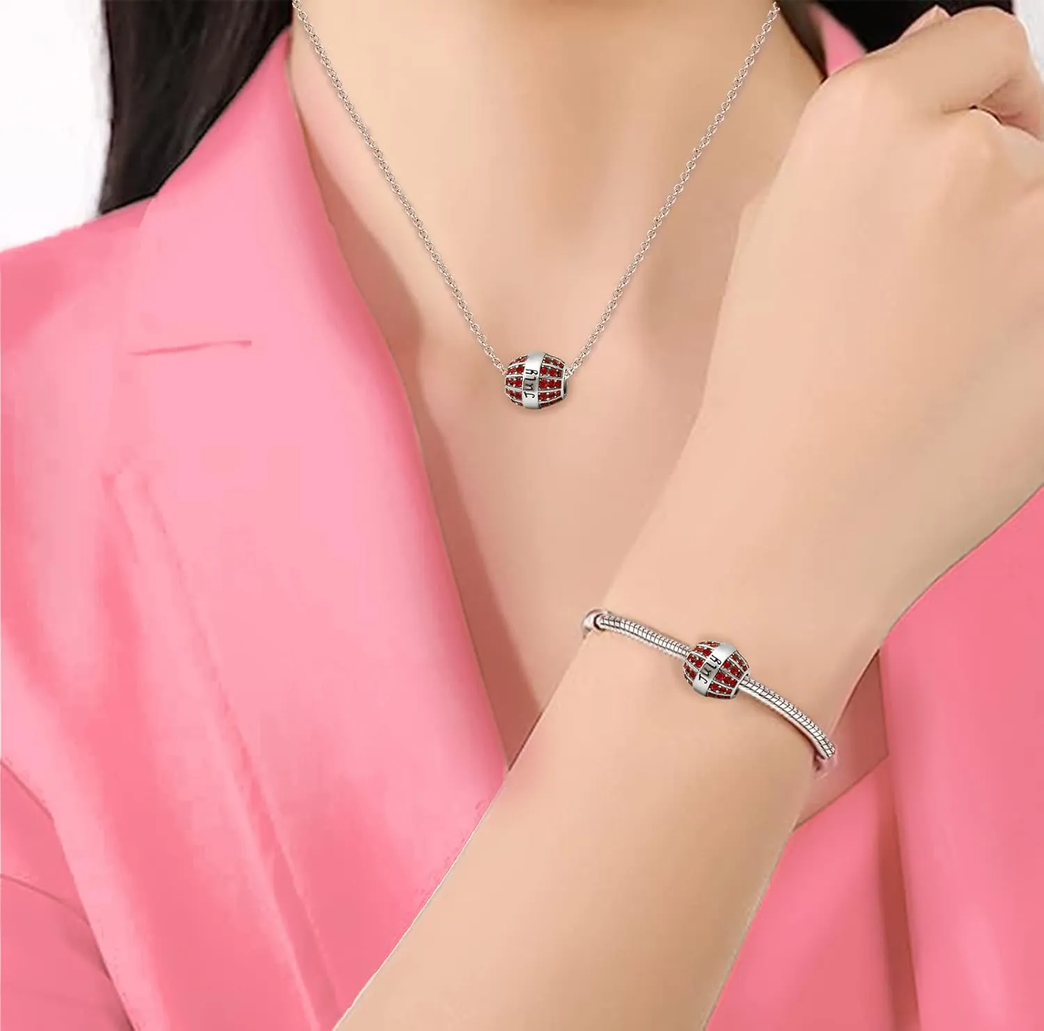 Birthday Cake Birthstone Jan-Dec Crystal Charm Womens Beads Charms for Bracelets Mother Son Daughter Mom Wife Sister Jewelry
