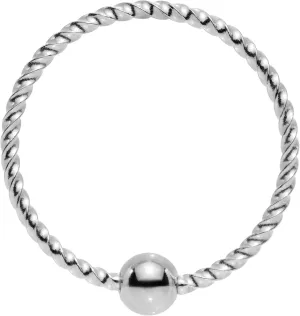 Body Candy Anodized Steel So Twisted BCR Captive Ring 18 Gauge and 20 Gauge Sizes