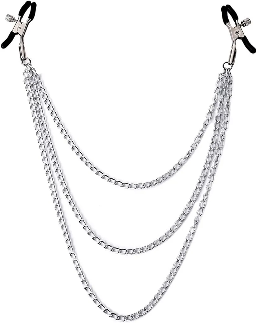 Body Chain Stainless Steel Adjustable Body Clamps Body Ring Non-Piercing for Women Faux Body Jewelry