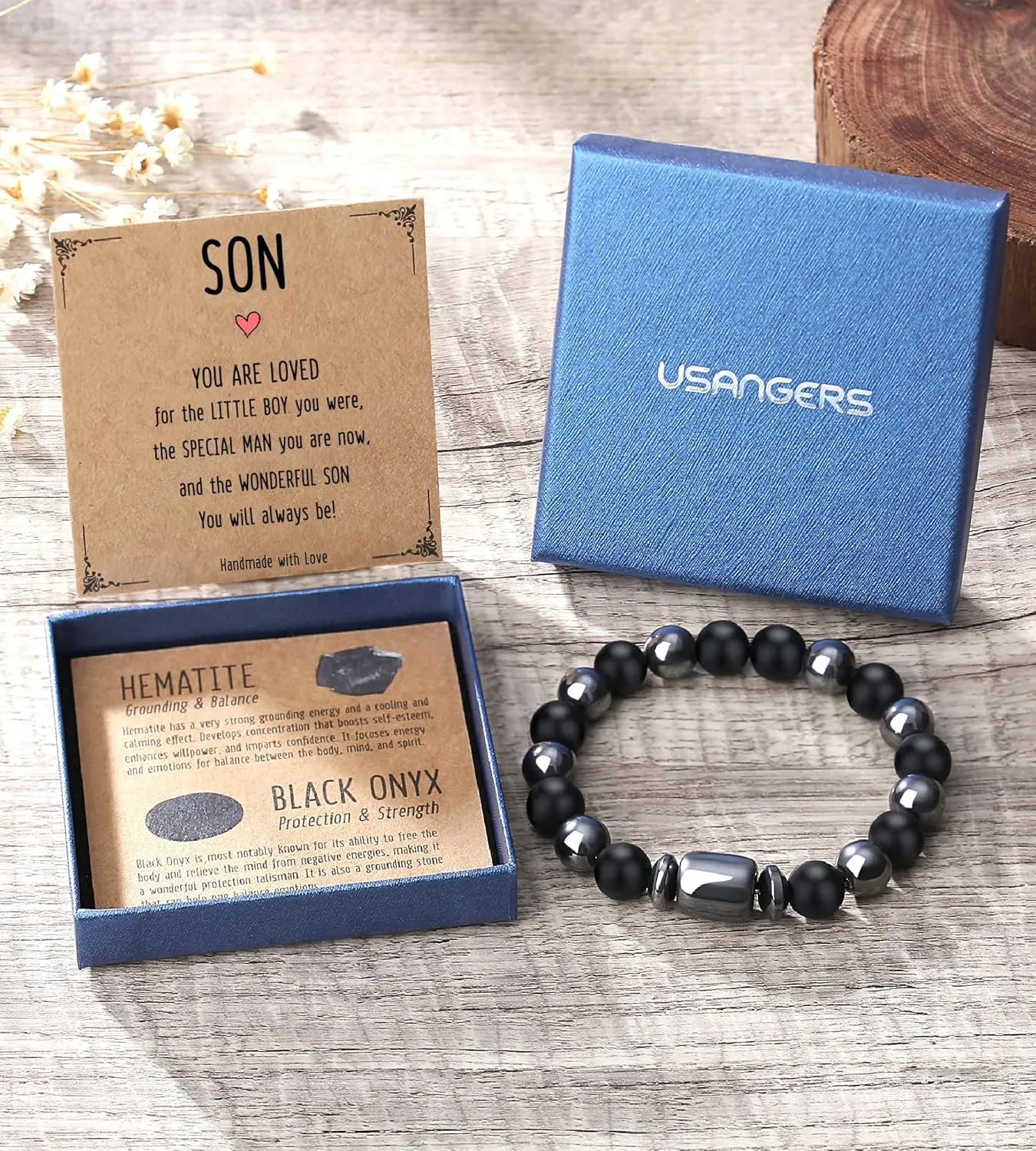 Bracelets for Men, Mens Gifts, Cool Gifts for Him, Husband, Boyfriend, Dad, Son, Grandson, Son in Law, Nephew, Brother
