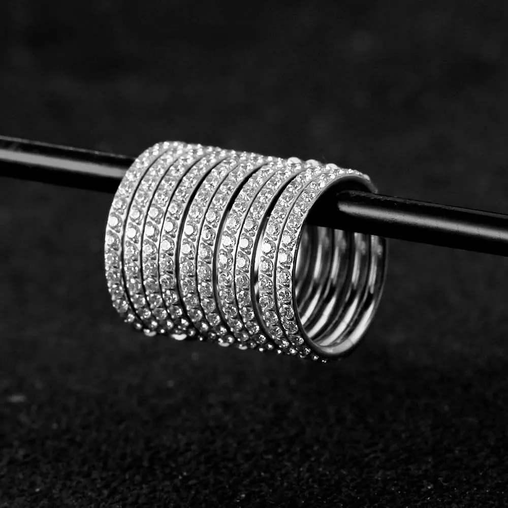 Casvort 5/10 PCS 16G Seamless Septum Nose Piercing Rings Zirconia Segment Tragus Hoop Rings 316 Stainless Steel Helix Ring Stack Clickers Ear Plugs Hangers Women Body Jewelry