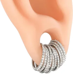 Casvort 5/10 PCS 16G Seamless Septum Nose Piercing Rings Zirconia Segment Tragus Hoop Rings 316 Stainless Steel Helix Ring Stack Clickers Ear Plugs Hangers Women Body Jewelry