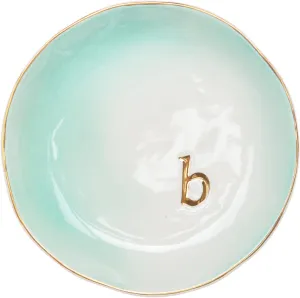 COLLECTIVE HOME - Ceramic Jewelry Tray, Decorative Trinket Dish for Rings Earrings Necklaces Bracelet Watch Keys, Birthday Mother's Day Christmas Gift for Women, 4.75", Colored Surface (B)