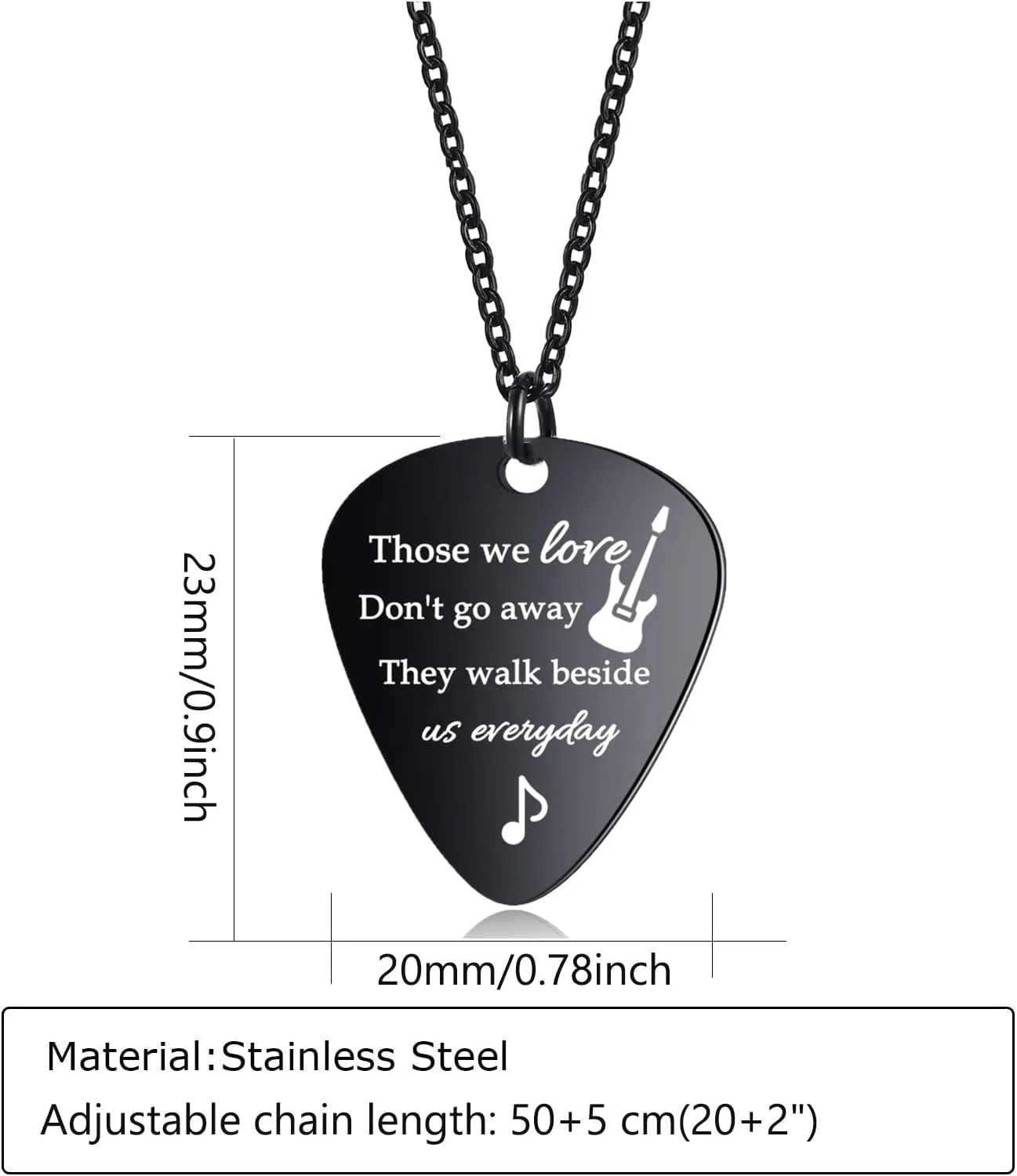 Cremation Jewelry Guitar Pick Urn Necklaces for Ashes for Women Men Cremation Keepsake Memorial Human Ashes Pendant for Loss of Loved Ones