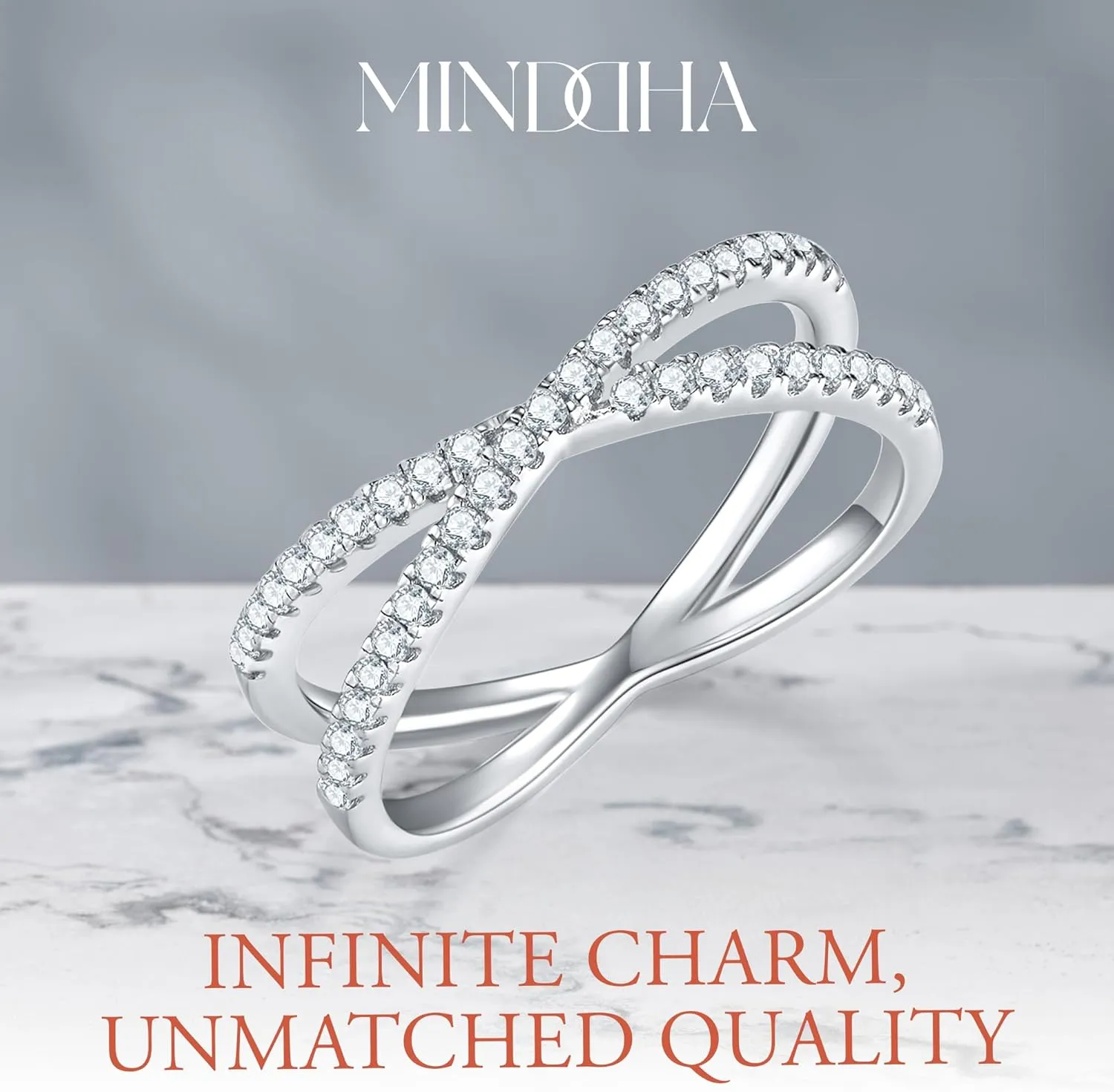 Criss Cross 14K Gold/White Plated Rings for Women, Designer Unique Fashion Ring, Gold Crystal Ring, Zirconia Simulated Diamond Trendy Jewelry, Elegant, Cool, Stylish - 1.5-2mm Band, Size 4-12
