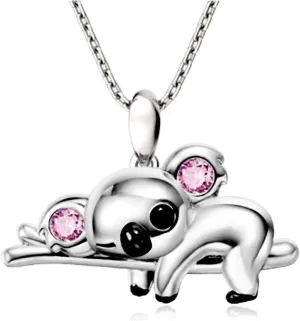 Cute Koala pendant necklace,for Girls Boys Pendant Necklaces Gifts Jewelry Gifts for Girls Daughter Boys Son Granddaughter Niece Birthday Christmas Graduation Gif over 3 years old.