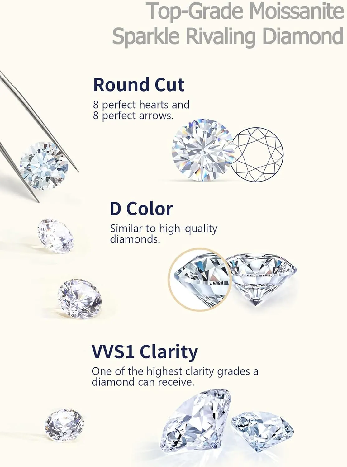 D Color VVS1 Clarity Moissanite Tennis Bracelet for Women, Really Authentic Solid 925 Sterling Silver, 5.5-7.5inch (14-19cm), Birthday Anniversary Valentines Mothers Day Ideal Gift for Her
