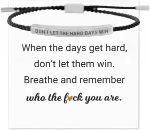 Dont Let the Hard Days Win Bracelet for Women Engraved Bracelets for Women Stainless Steel Serenity Prayer Bracelet Inspirational Bracelet for Women Men Inspirational Jewelry Gifts