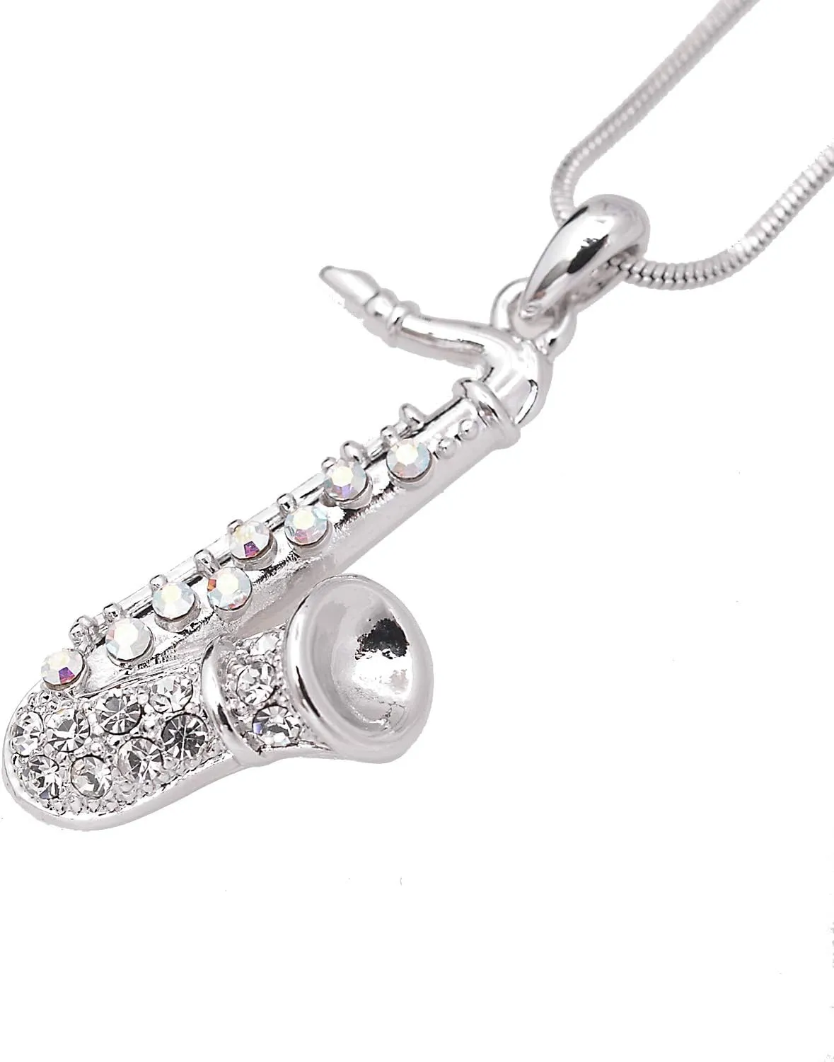 ESPY Silver Plated Woodwinds Musical Instrument Necklace
