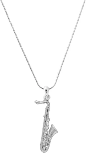 ESPY Silver Plated Woodwinds Musical Instrument Necklace