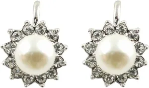 Fashion Jewelry - 18k White Gold Plated Imitation Pearl Clip on Earrings